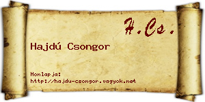 Hajdú Csongor névjegykártya