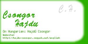 csongor hajdu business card